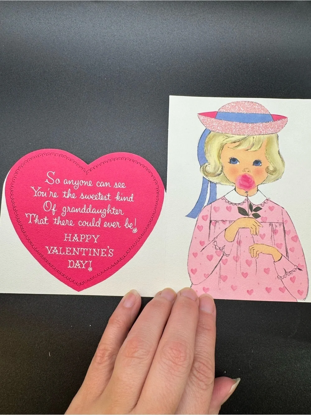 Lot Of 4 Vintage Valentines Day Cards Hallmark Various Makers Ephemera